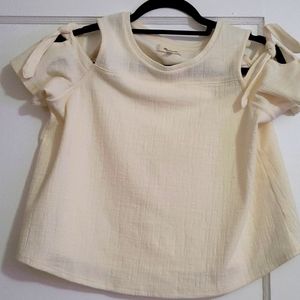 Madewell cute ivory color top